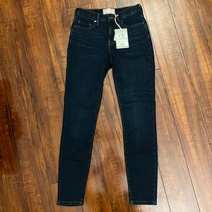 everlane mid-rise skinny jeans indigo